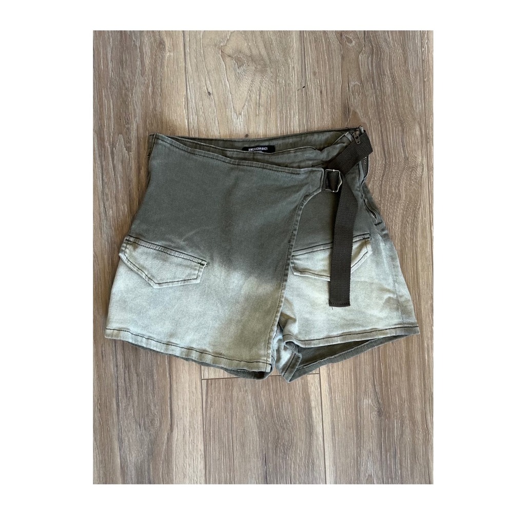 American Bazi Asymmetrical Ombré Skort Grunge Streetwear Avant-Garde Festival